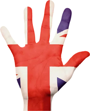 Union Jack Painted Hand PNG Image