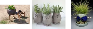 Unique Animal Planters PNG Image