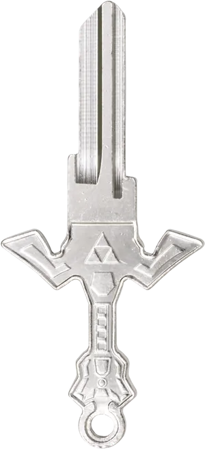 Unique Sword Shaped Key PNG Image