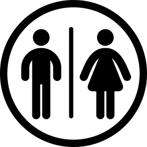 Unisex Bathroom Sign Icon PNG Image