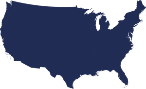 United States Silhouette Map PNG Image