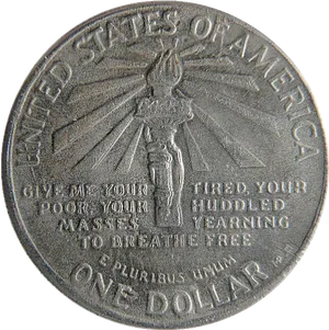 United States Silver Dollar Coin PNG Image