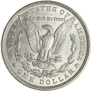 United States Silver Dollar Coin Reverse PNG Image