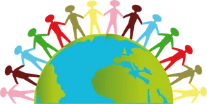 Unity Across Globe Illustration PNG