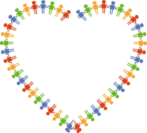 Unity Heart Community Illustration PNG Image