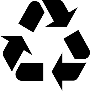 Universal Recycling Symbol Blackon Transparent PNG Image