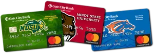 University Affiliated Bank Cards PNG Image