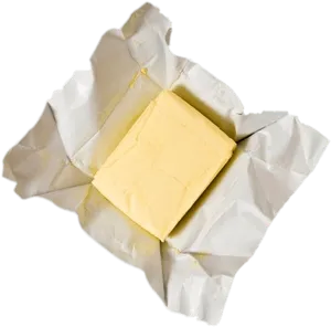 Unwrapped Butter Block PNG Image