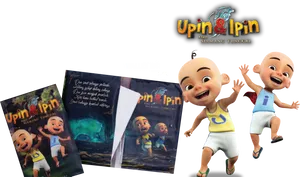 Upin Ipin Wallet Tissue Promotion PNG Image