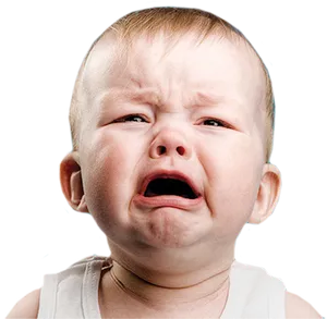 Upset Baby Crying Face PNG Image