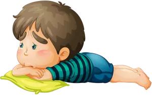 Upset Boy Cartoon PNG Image