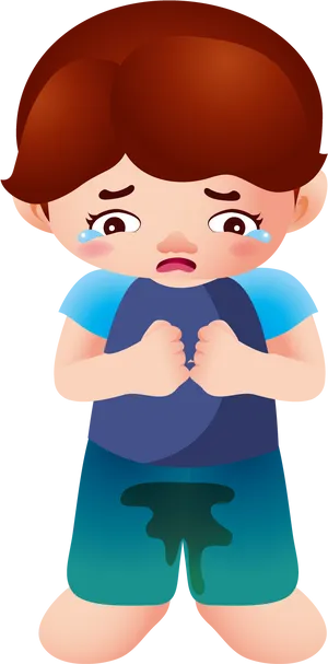 Upset Child Cartoon PNG Image