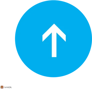 Upward Arrow Icon Blue Circle PNG Image