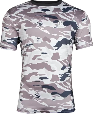 Urban Camo T Shirt Design PNG Image