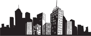 Urban Silhouette Skyline PNG Image