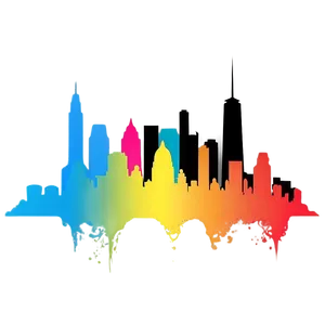 Urban Skyline Silhouette Png Opg35 PNG Image