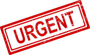 Urgent Stamp Red Black Background PNG