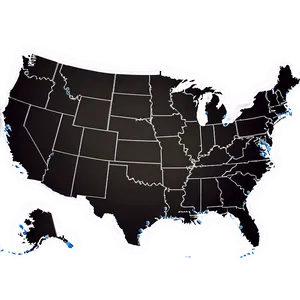 Us Map Outline A PNG Image