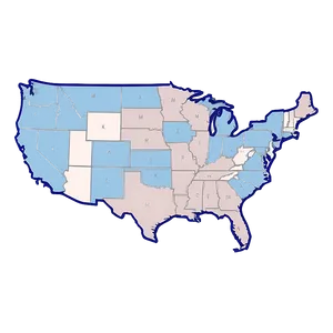 Us Map Outline For Craft Activities Png Stc60 PNG Image