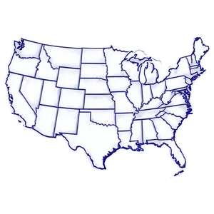 Us Map Outline For Historical Study Png Vvo78 PNG Image