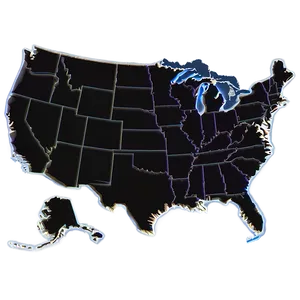 Us Map Outline Png Vhw PNG Image