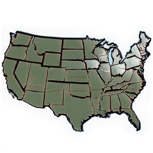 Usa Geographic Outline Png Dqx PNG Image