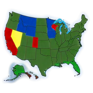 Usa Outline With Rivers Png Roo98 PNG Image