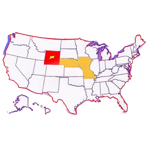 Usa Outline With States Png 28 PNG Image