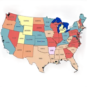 Usa State Capitals Map Png Dih88 PNG Image