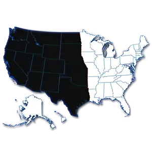 Usa States Outline Png 5 PNG Image