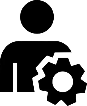 User Icon With Gear PNG Image