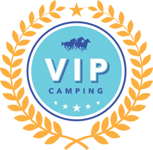 V I P Camping Logo Design PNG Image