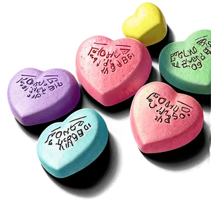 Valentine Conversation Hearts Png Dmo PNG Image