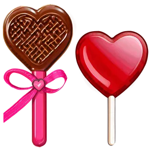 Valentine Heart Lollipop Png 06292024 PNG Image