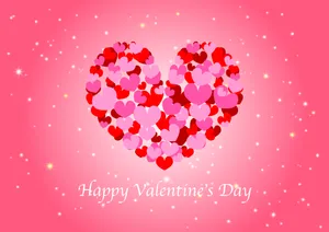 Valentines Day Heart Collage PNG Image