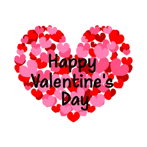 Valentines Day Heart Collage PNG Image