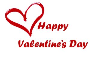 Valentines Day Heart Greeting PNG Image