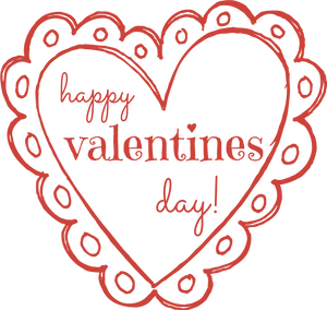 Valentines Day Heart Greeting PNG Image