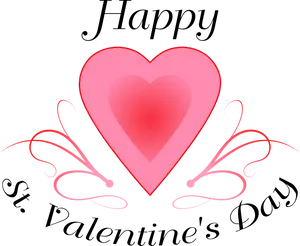 Valentines Day Heart Greeting PNG Image