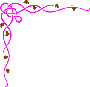 Valentines Day Pink Knot Border PNG Image