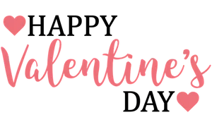 Valentines Day Script Text Design PNG Image