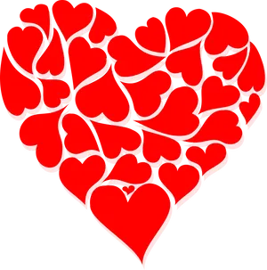 Valentines Heart Collage Graphic PNG Image