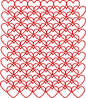 Valentines Heart Pattern Background PNG Image