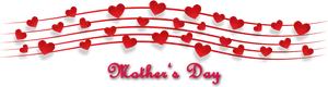 Valentines Hearts Mothers Day PNG Image