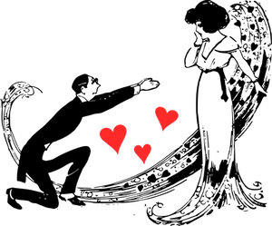 Valentines Heartson Black Background PNG Image