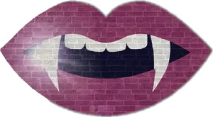 Vampire Lips Wall Art PNG Image