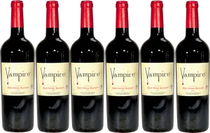 Vampire Red Wine Blend Bottles PNG Image