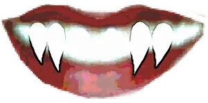 Vampire Teeth Close Up PNG Image