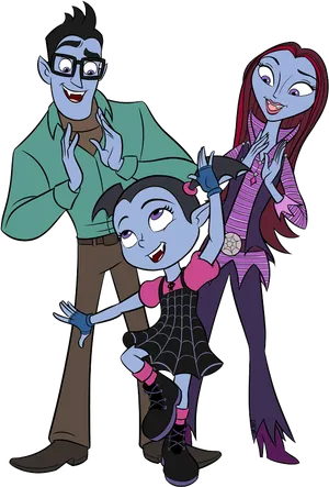 Vampirina Family Portrait PNG Image