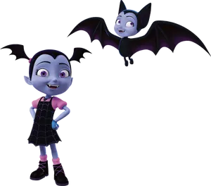 Vampirinaand Bat Friends PNG Image